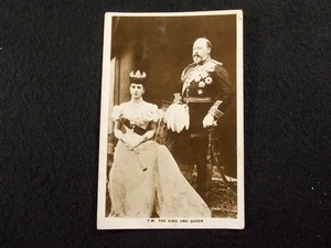 Postal vintage B34 del rey Eduardo VII y la reina Alejandra principios del siglo XX - Imagen 1 de 2