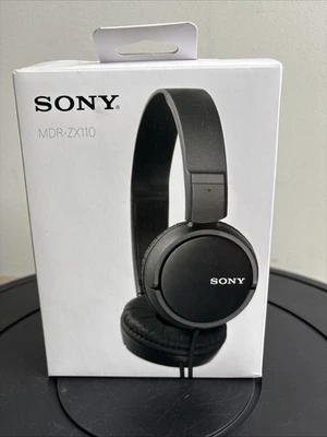 Sony MDR-ZX110 - Black - Wired Over Ear - Quick Folding Style - New - Sealed Box - Image 1 of 4