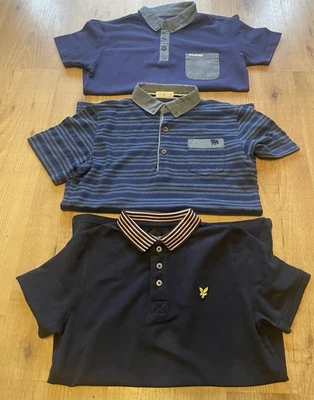 Boys Short Sleeve Polo Tops. Age 9-10 Years. See Description. - Image 1 of 4
