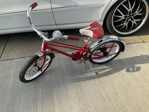 Vintage Schwinn Red Pixie Bicycle Original 46" x 29"  - Picture 1 of 24