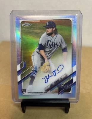 Josh Fleming 2021 Topps Chrome Refractor Autograph RA-JF /499 - Image 1 of 2