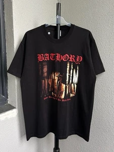 Vintage 2000s Bathory Black Metal Band T-shirt Size L - Picture 1 of 10