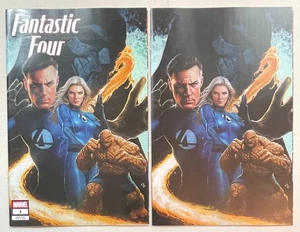 Fantastic Four #1 SDCC Exclusivo Comercio y Variante Virgen Set Adi Granov Casi Nuevo - Imagen 1 de 4