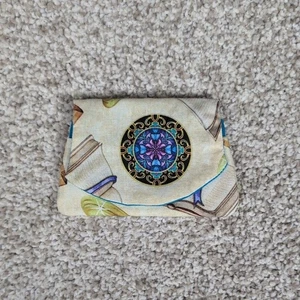 Tasche Geldbörse religiös/türkis Design Kartenetui Stoff Münzbörse Handarbeit - Bild 1 von 6
