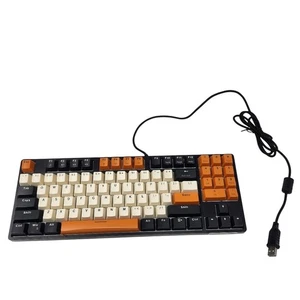 Havit Black and Orange Mechanical Gaming Keyboard KB487L Adjustable Angle - Picture 1 of 11