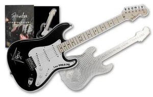 2021 Nuie $2 Fender® 75th Anniversary Stratocaster® 1oz Pure Silver Shaped Coin - Picture 1 of 12