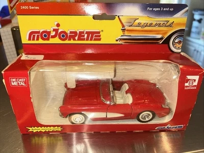 MAJORETTE Legends '57 Chevrolet CORVETTE CABRIOLET Red SUSPENSION Diecast - Image 1 of 4