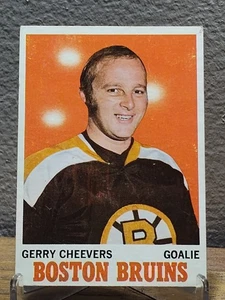 1970 Gerry Cheevers Goalie Boston Bruins Vintage NHL Hockey Low Grade - Foto 1 di 2