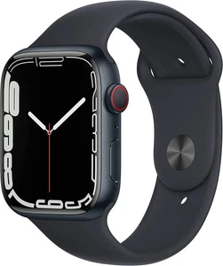 Apple Watch Series 7 45mm Aluminum Case with Sport Band - Midnight, Regular... - Picture 1 of 4