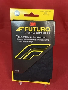 3M FUTURO Trouser Socks For Women MILD Compression 8-15 mmHg SIZE M NEW IN BOX - Picture 1 of 13