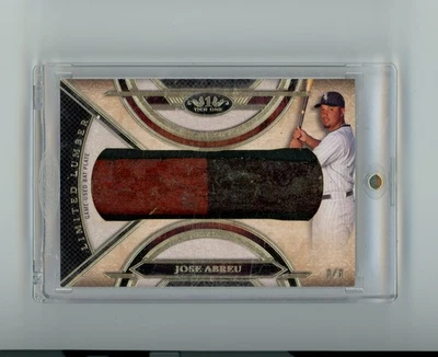 2015 Topps Tier One Jose Abreu #LL-JAU Limited Lumber Bat Barrel 1/1 (G) - Image 1 of 2