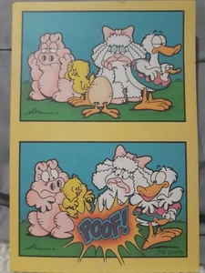 RARE 1985 Hallmark US Acres Easter Card Garfield and Friends Jim Davis - Picture 1 of 3