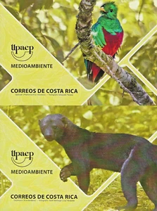 COSTA RICA UPAEP MEDIOAMBIENTE, VÖGEL, WIESEL, 2 POSTKARTEN G4 PREPAID 2024 NEU - Bild 1 von 2