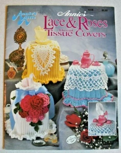 1992 Original Annie's Attic Lace Roses Thread Tissue Covers Crochet #435B - Picture 1 of 6