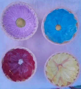 Tracy Porter 4 Stück Dessert/Süßigkeiten/Reisschalen Blumenmuster - Bild 1 von 3