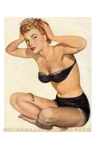 New Pinup Girl Poster 11x17 Retro Glamour Art Blonde Model - Picture 1 of 1