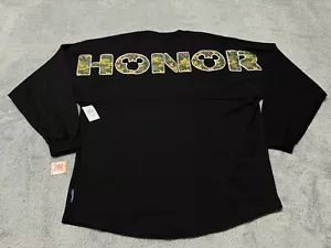 NEW Disney Spirit Jersey Adult Small Black Honor Mickey Mouse Camouflage Green - Picture 1 of 6