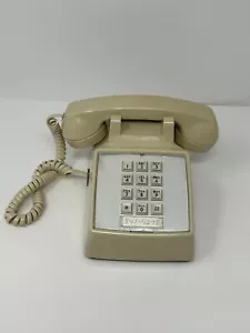 Vintage Push Button Telephone Touchtone Comdial Phone Model 2500-AS Beige - Picture 1 of 17
