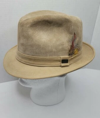 VTG Dobbs Genuine Suede Leather Hat Fifth 5th Avenue New York Fedora Mens 7 1/8  - Image 1 of 4