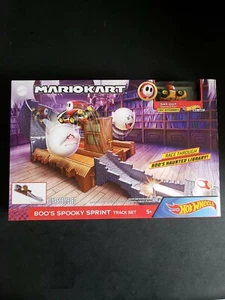 Hot Wheels 2020 MARIO KART BOO’S SPOOKY SPRINT Circuit Track Set SHY GUY NEW - Picture 1 of 8