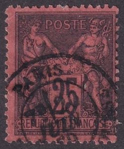 MATT'S STAMPS FRANCE #93 PEACE AND COMMERCE 25-CENTIME ISSUE OF 1878 USED, CV$25 - Picture 1 of 3