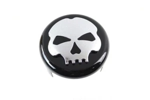 Skull Horn Cover Black For Harley Evolution Twin cam Sportster 1993-up - Picture 1 of 4