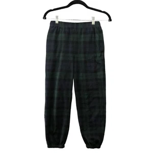 Gap Teen Youth Size 10 Fleece Jogger Pants Lounge Pants Blackwatch Plaid - Picture 1 of 8