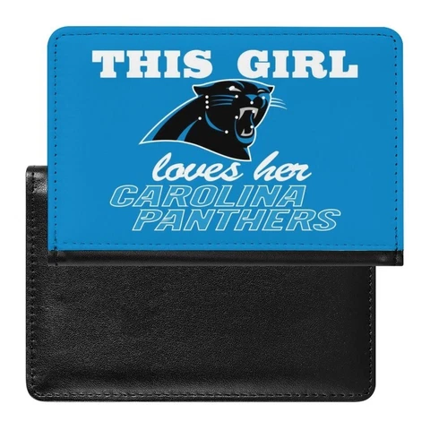 This Girl Loves Her Carolina Panthers Passport Holder Protector Cover Wallets Cover