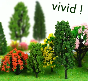 60 Pieces Model Trees 1.1-4.3inch Mixed Diorama Model Tree Colourful Grass Mi... - Picture 1 of 12