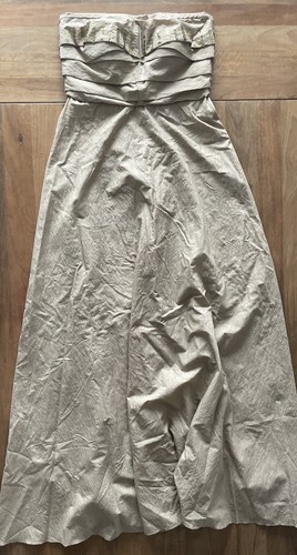 VALENTINO Abito da ballo corsetto Maria Valentina nuovo con etichette beige senza maniche maxi abito da ballo piccolo $500