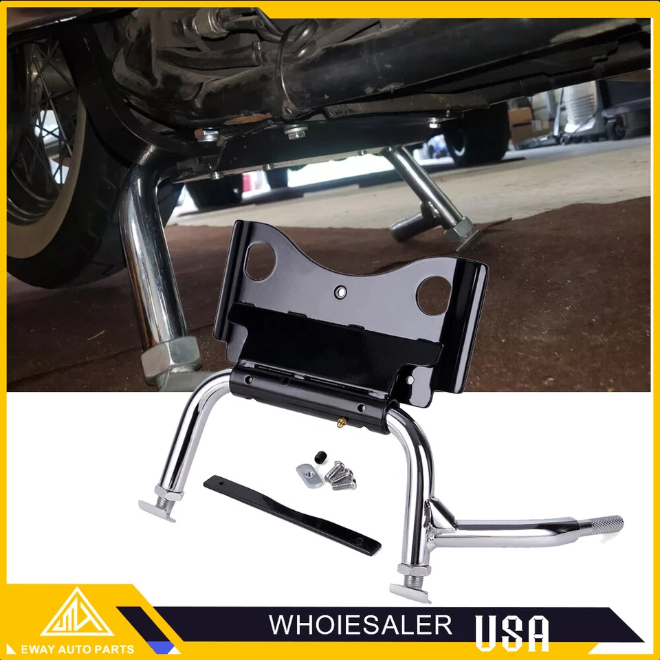 Soporte de centro de servicio cromado para Harley Road King Street Glide Ultra Classic 09+ Foto 1 de 4