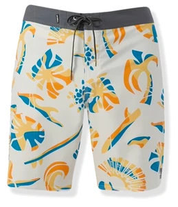 O'Neill Hyperfreak Mysto 20 Board Shorts - NWT Mens 38 Cream / Multi - #45573-L3 - Picture 1 of 2