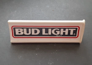 Vintage Bud Light Beer Triangle Tap Handle White Tapper 3 1/2" Inch Please Read - Picture 1 of 5