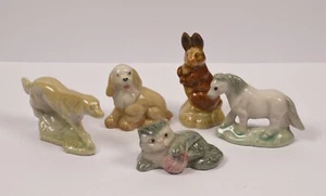 5 X Wade Whimsie - Serie Terra 1984 Set 1 ~ Figurine Animali Domestici - Foto 1 di 2