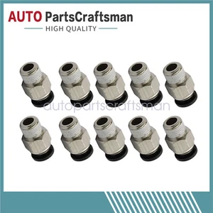 10 Quick 1/4" OD Tube X 1/8" NPT Pneumatic Fitting Push To Connect Air Fitting - Picture 1 of 7