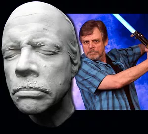 Mark Hamill Star Wars Luke Skywalker Life Mask Mustache Older Wiser Jedi - Picture 1 of 5