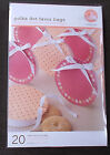 20 Martha Stewart Polka Dot Favor Bags Baby Shower Stamp Personalize Scouts NEW 
