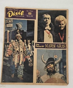 Vintage Feb 16 1969 New Orleans Times Dixie Roto Magazine Faces Of Mardi Gras - Picture 1 of 22