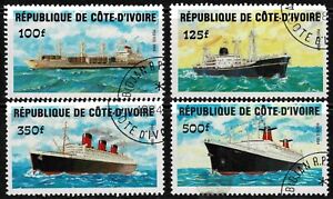 Ivory Coast 1984 Ships Set Of Four Stamps - MUH/CTO 