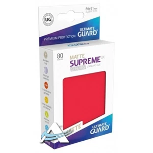80 Bustine Protettive Standard Size Ultimate Guard MATTE SUPREME UX • ROSSO - Foto 1 di 1