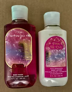 Bath & Body Works Pink Tie Dye Duschgel & Bodylotion 2er Set - Bild 1 von 2