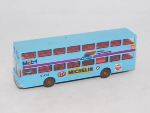 Wiking HO Scale Bus Man Bussing Double Decker Berlin-W Plastic 1:87 BLUE MESSE - Picture 1 of 4