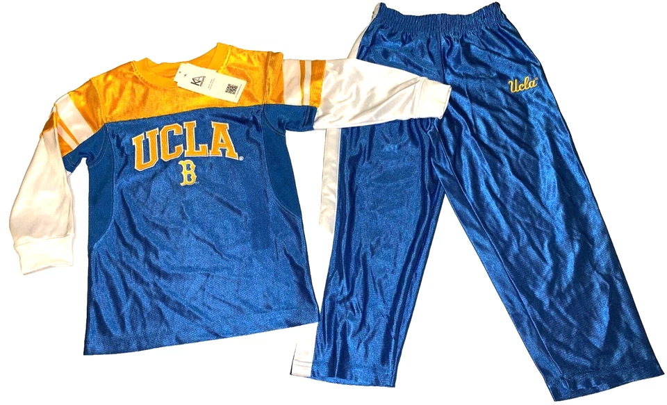 Traje de calentamiento superior e inferior deportivo de baloncesto UCLA Bruins ¡Nuevo! NUEVO CON ETIQUETAS Jóvenes Niños PEQUEÑOS Foto 1 de 1