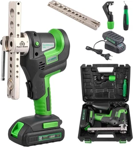 Cordless Electric Flaring Tool Kit, 1/4"–3/4" HVAC Copper Pipe Flare Tool with 4 - Picture 1 of 9