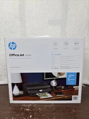 HP OfficeJet 5258 All-in-One Printer New Open Box M2U84A HP Smart 63XL WIFI - Image 1 of 4