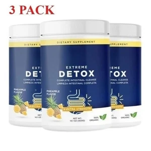 3er Pack All Natural Extreme Detox Pulver - Ananas Geschmack Reinigung Unterstützung 400g - Bild 1 von 4