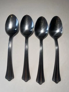 ONEIDA Deluxe Rushmore Stainless Flatware 4 Oval Tea Spoons Place 6.5'' - Picture 1 of 6