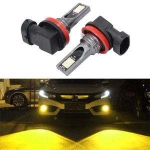 2 Stück H11/H8 3000K Auto LED Nebelscheinwerfer Wasserdicht 12 LEDs Scheinwerfer Birnen Kit - Bild 1 von 14