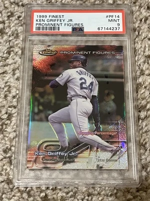 1999 Topps Finest PF14 Ken Griffey Jr. Prominent Figures /847 PSA 9 MINT - Image 1 of 2
