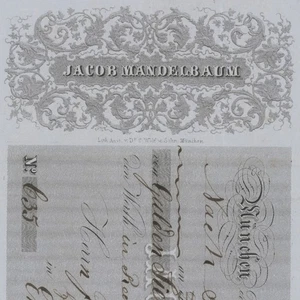 Primawechsel München Mandelbaum Jacob Baierlein Jan Haare Haarsohlen 1855 - Picture 1 of 3